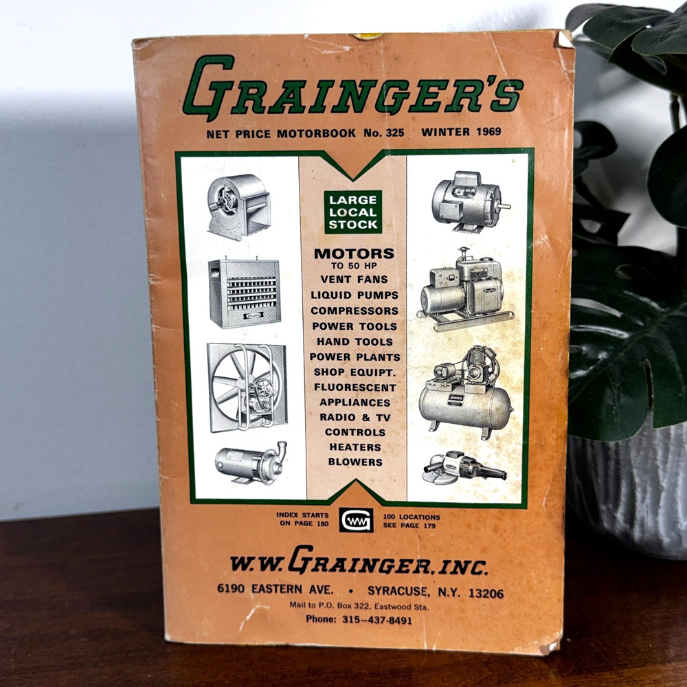 Vintage 1969 Grainger Motorbook No 325 Winter Industrial Catalog Ephemera